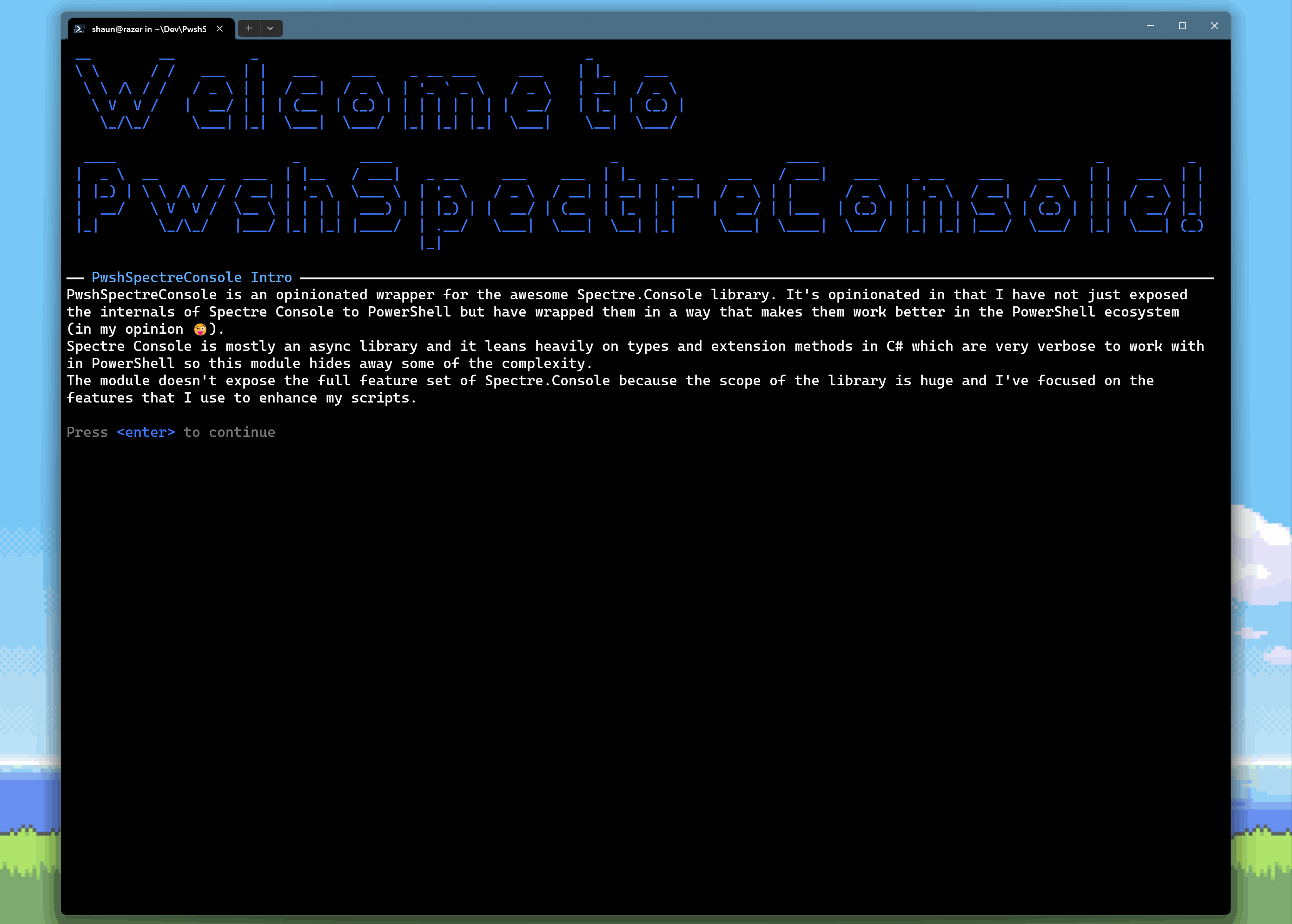 Animated demo of PwshSpectreConsole